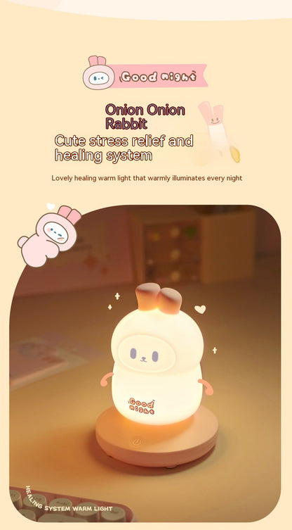 Rabbit Usb Silicone Night Lamp Charging Lamp