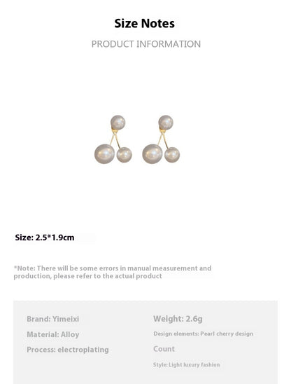 Retro Creative Women's Pearl Cherry Earrings
