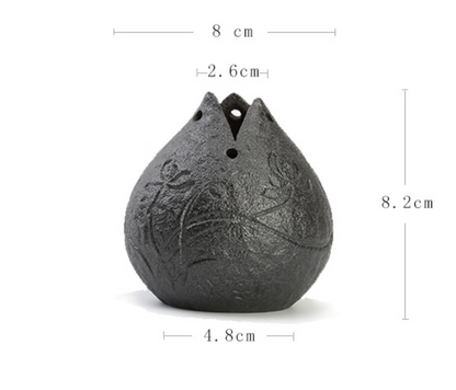 Stoneware Zen Chinese Flower Arrangement Vase